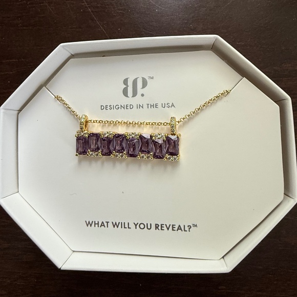 Bomb Party Necklace - " Gorgeous Headlines" Amethyst - Picture 1 of 3
